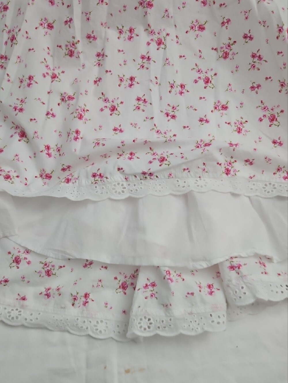 Forever 21 White Dress with Pink Floral Print and Lace-Up Bodice - Picture 8 of 11